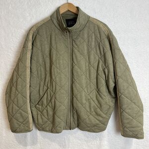 WITH THE  GIRLS by Avec Les Filles Quilted Dolman Jacket Sage Green Womens Small